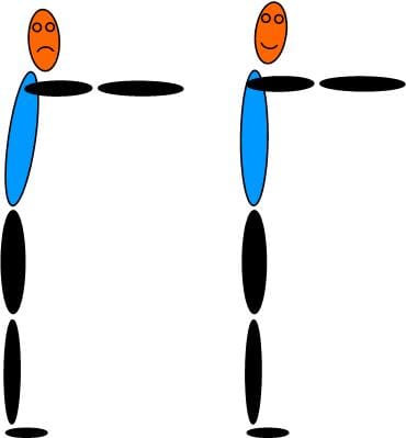 standing arms outstretched diagram